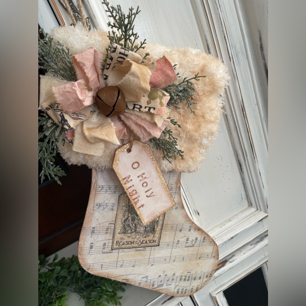 Beautiful wooden stocking